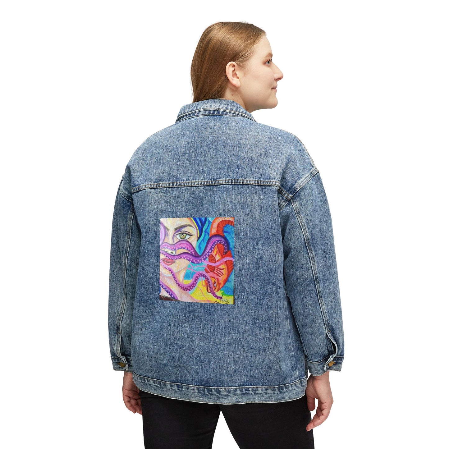 Gloria Women's Denim Jacket - Unique Casual Wear for Creative Souls