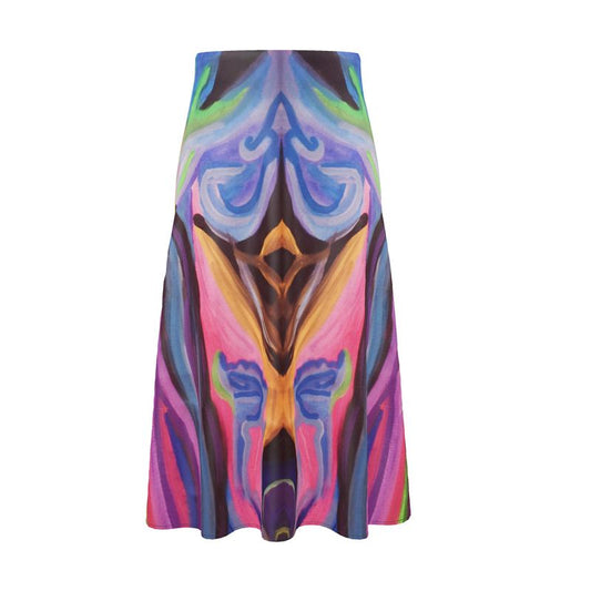 Gloria 100% Silk Midi Skirt