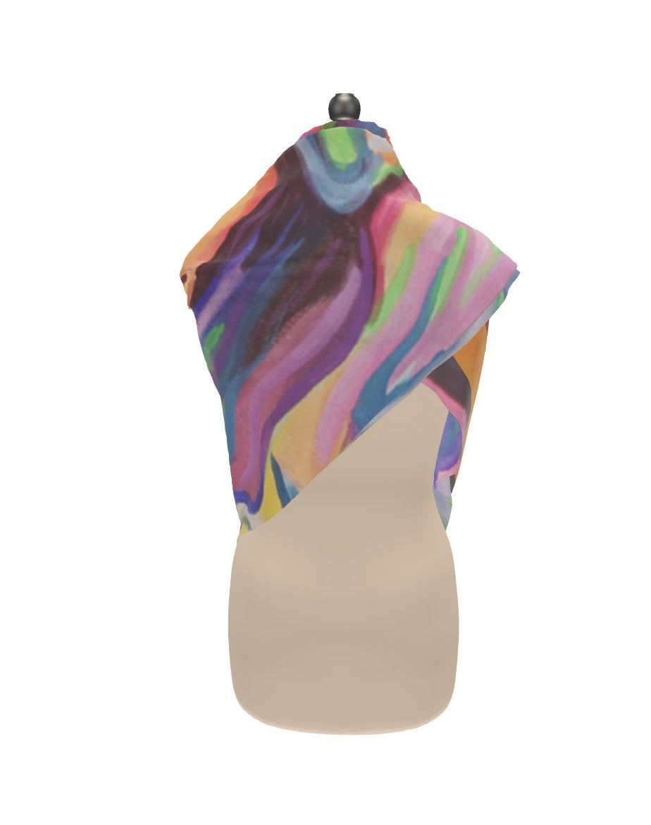 Gloria Scarf -- 100% Silk; Generous Sizing
