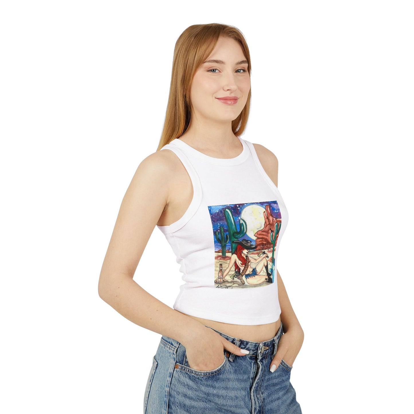 Gloria Micro Rib Racer Tank Top