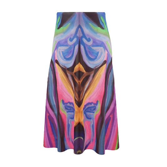 Gloria 100% Silk Midi Skirt
