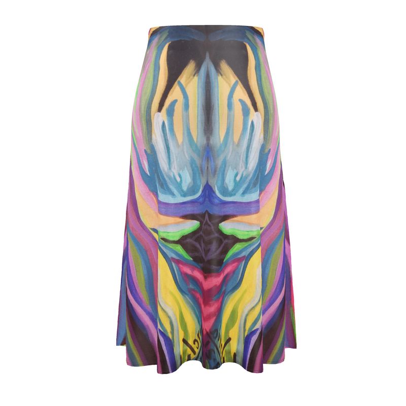 Gloria 100% Silk Midi Skirt