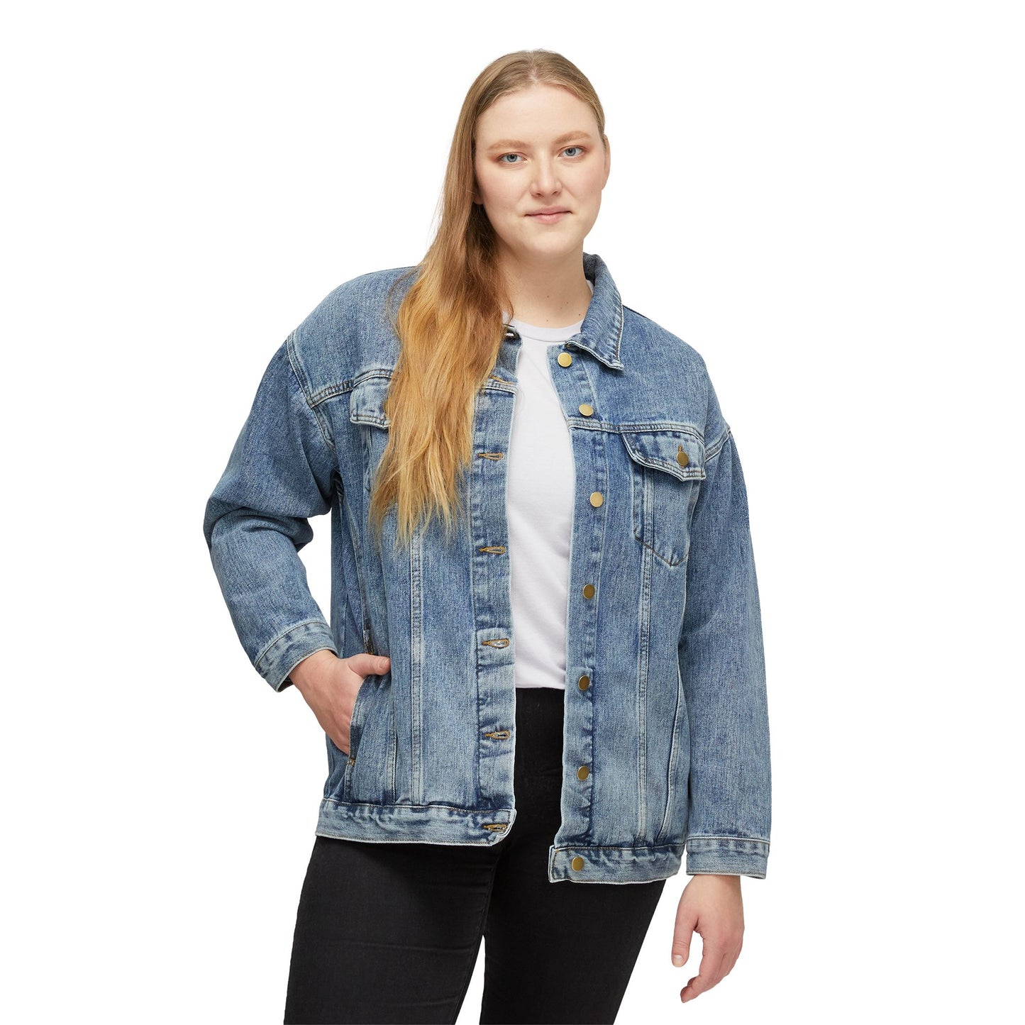 Gloria Women's Denim Jacket - Unique Casual Wear for Creative Souls