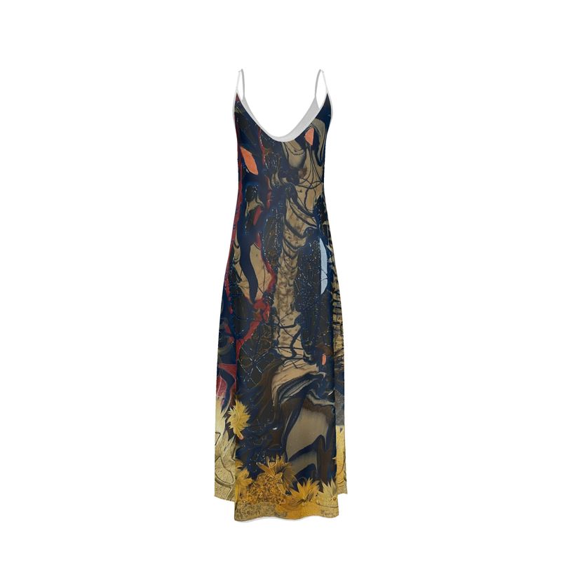 Sarah Secret Garden 100% Silk Slip Dress
